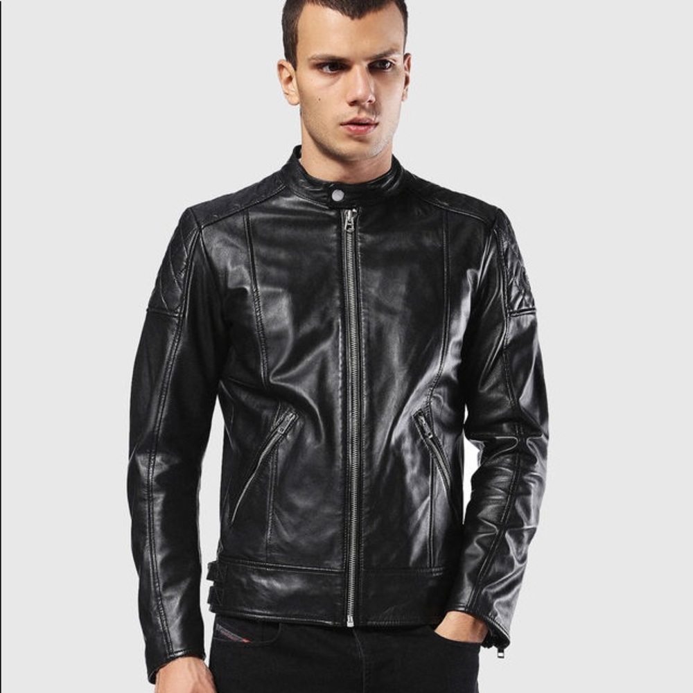 Diesel men’s 100% real leather jacket